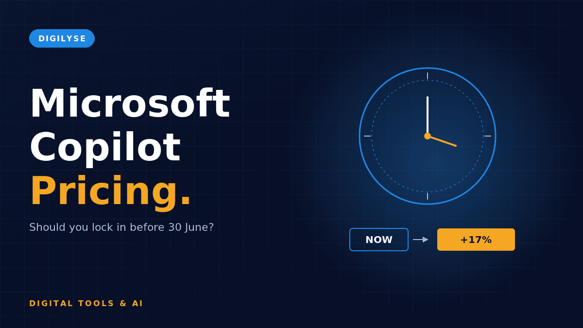 Microsoft Copilot pricing deadline 30 June 2026 graphic